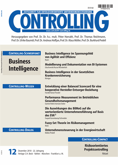 Cover der Ausgabe: Controlling Jahrgang 22 (2010), Heft 12