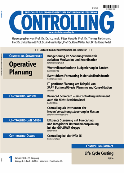 Cover of Volume: Controlling Volume 22 (2010), Edition 1