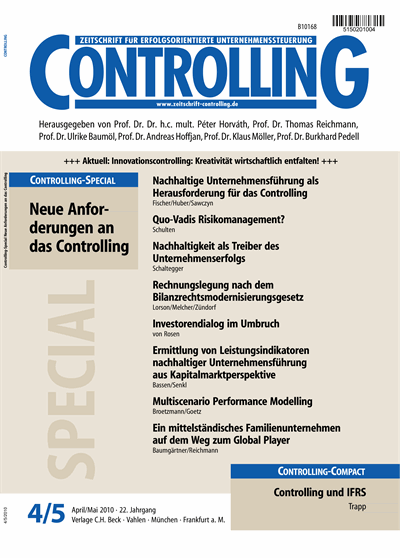 Cover of Volume: Controlling Volume 22 (2010), Edition 4-5
