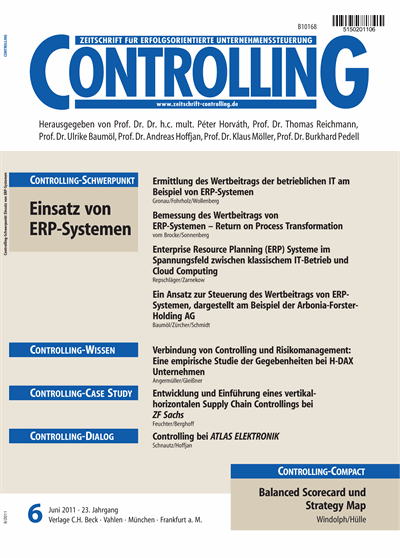 Cover der Ausgabe: Controlling Jahrgang 23 (2011), Heft 6