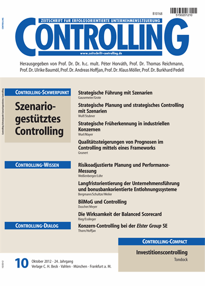 Cover of Volume: Controlling Volume 24 (2012), Edition 10