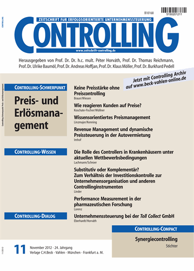 Cover of Volume: Controlling Volume 24 (2012), Edition 11