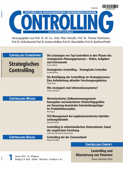 Cover der Ausgabe: Controlling Jahrgang 24 (2012), Heft 1