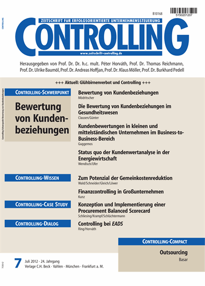 Cover of Volume: Controlling Volume 24 (2012), Edition 7