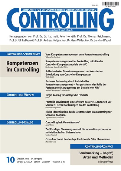 Cover of Volume: Controlling Volume 27 (2015), Edition 10