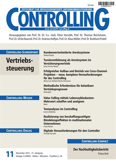 Cover of Volume: Controlling Volume 27 (2015), Edition 11