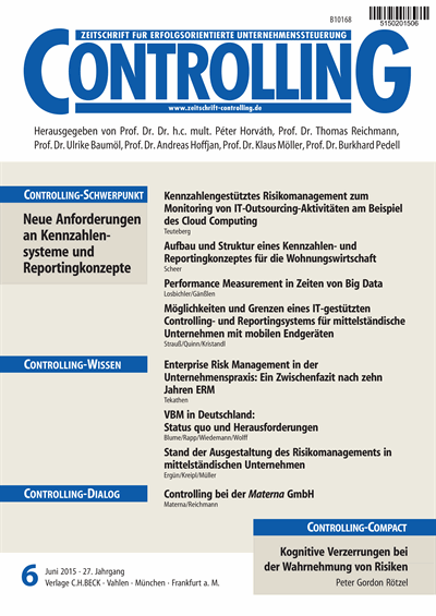 Cover of Volume: Controlling Volume 27 (2015), Edition 6