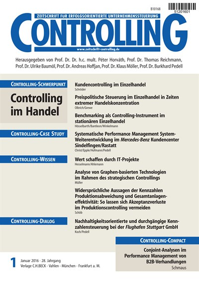 Cover der Ausgabe: Controlling Jahrgang 28 (2016), Heft 1