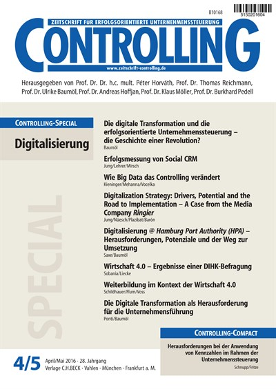 Cover of Volume: Controlling Volume 28 (2016), Edition 4-5