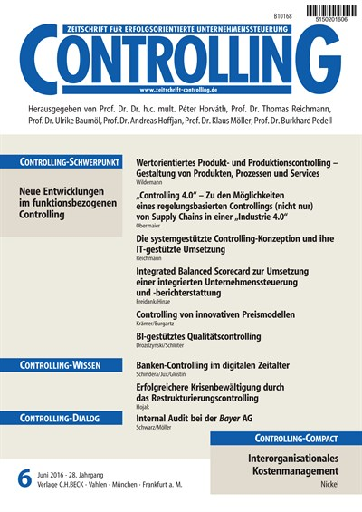 Cover of Volume: Controlling Volume 28 (2016), Edition 6