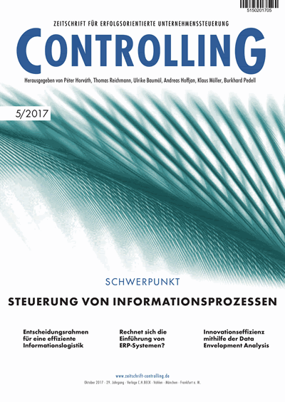 Cover of Volume: Controlling Volume 29 (2017), Edition 5