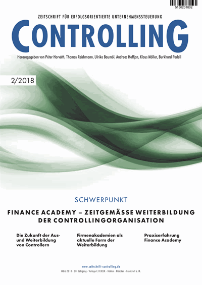 Cover der Ausgabe: Controlling Jahrgang 30 (2018), Heft 2