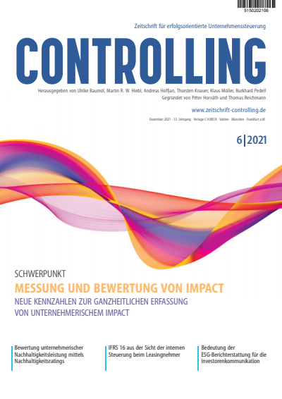 Cover of Volume: Controlling Volume 33 (2021), Edition 6