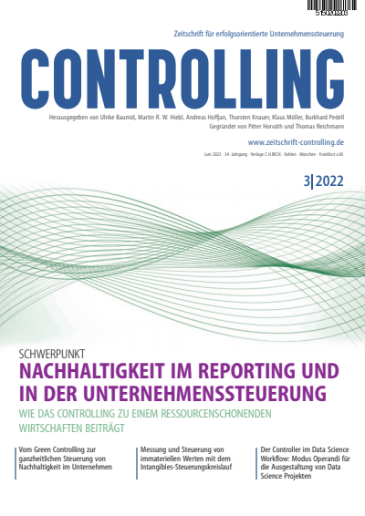 Cover der Ausgabe: Controlling Jahrgang 34 (2022), Heft 3
