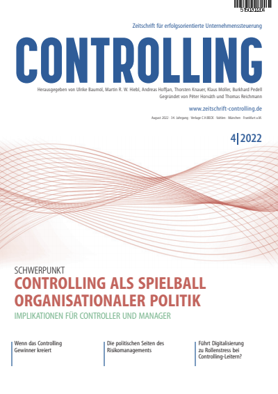 Cover der Ausgabe: Controlling Jahrgang 34 (2022), Heft 4