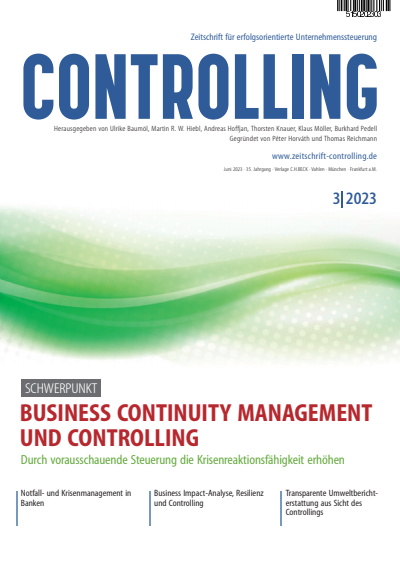 Cover der Ausgabe: Controlling Jahrgang 35 (2023), Heft 3