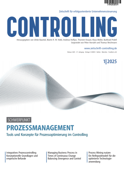 Cover der Ausgabe: Controlling Jahrgang 37 (2025), Heft 1