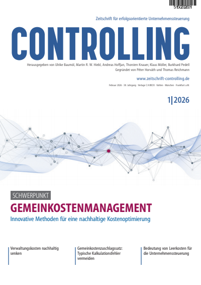 Cover der Ausgabe: Controlling Jahrgang 38 (2026), Heft 1