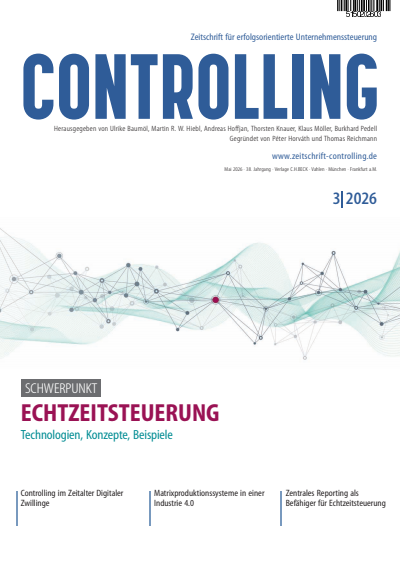 Cover der Ausgabe: Controlling Jahrgang 38 (2026), Heft 3