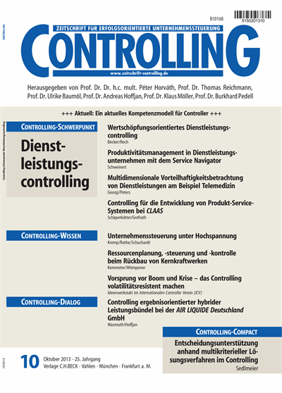 Cover of Volume: Controlling Volume 25 (2013), Edition 10