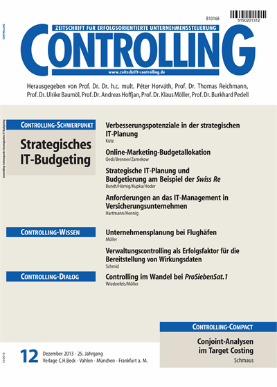 Cover of Volume: Controlling Volume 25 (2013), Edition 12