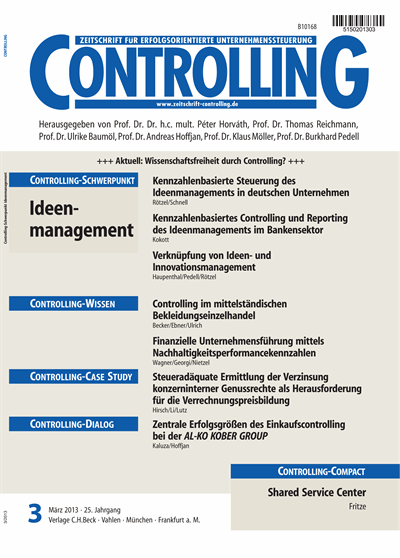 Cover of Volume: Controlling Volume 25 (2013), Edition 3