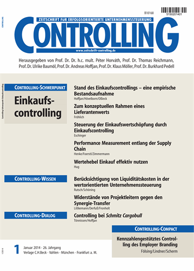 Cover of Volume: Controlling Volume 26 (2014), Edition 1