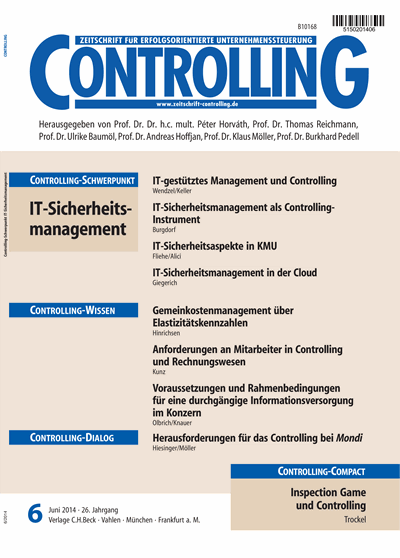 Cover of Volume: Controlling Volume 26 (2014), Edition 6