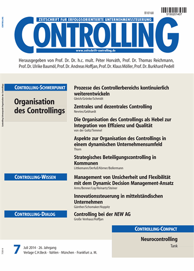 Cover of Volume: Controlling Volume 26 (2014), Edition 7