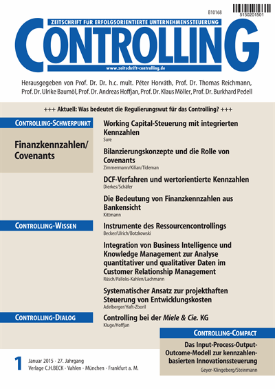 Cover of Volume: Controlling Volume 27 (2015), Edition 1
