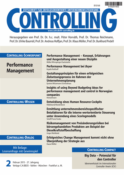 Cover of Volume: Controlling Volume 27 (2015), Edition 2