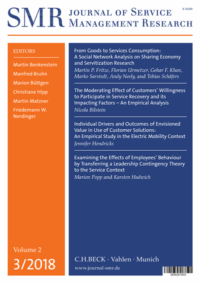 Cover of Volume: SMR - Journal of Service Management Research Volume 2 (2018), Edition 3