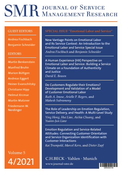 Cover of Volume: SMR - Journal of Service Management Research Volume 5 (2021), Edition 4
