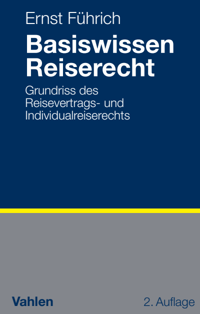 Cover of book: Basiswissen Reiserecht