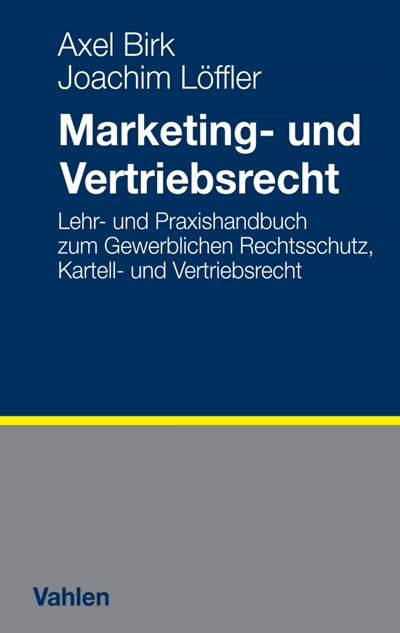 Cover des Buchs: Marketing- und Vertriebsrecht
