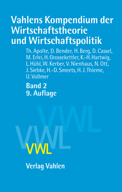 Cover of book: Vahlens Kompendium der Wirtschaftstheorie und Wirtschaftspolitik Band 2