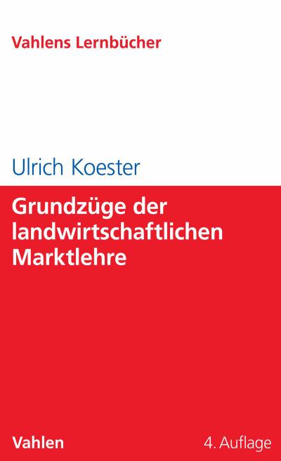 Cover of book: Grundzüge der landwirtschaftlichen Marktlehre