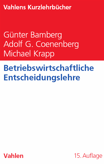 Cover of book: Betriebswirtschaftliche Entscheidungslehre