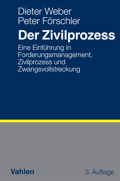 Cover of book: Der Zivilprozess