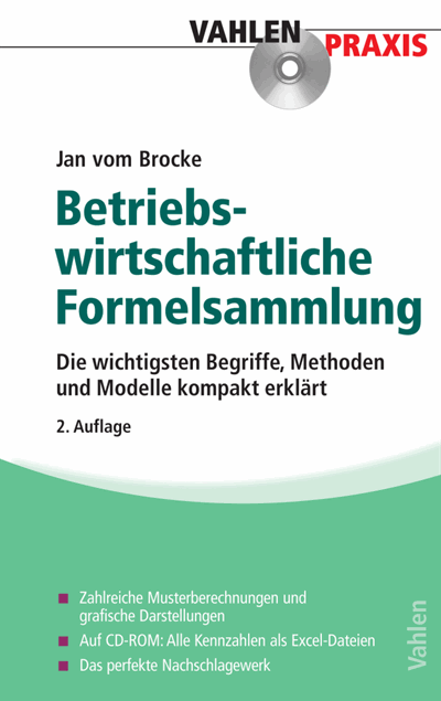 Cover of book: Formelsammlung zur Betriebswirtschaftslehre