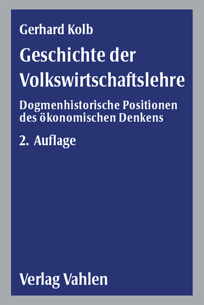 Cover des Buchs: Geschichte der Volkswirtschaftslehre