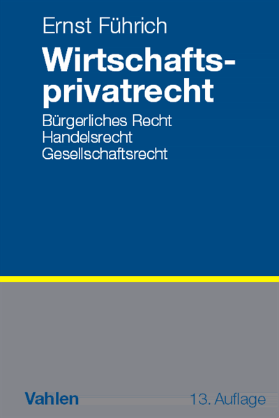Cover of book: Wirtschaftsprivatrecht