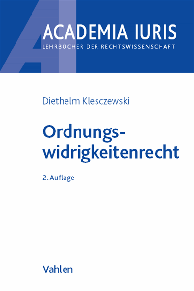 Cover des Buchs: Ordnungswidrigkeitenrecht