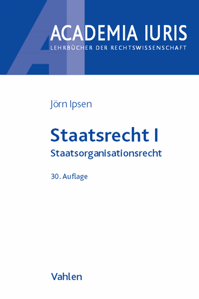 Cover des Buchs: Staatsrecht I