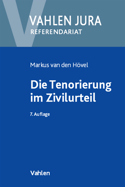 Cover of book: Die Tenorierung im Zivilurteil