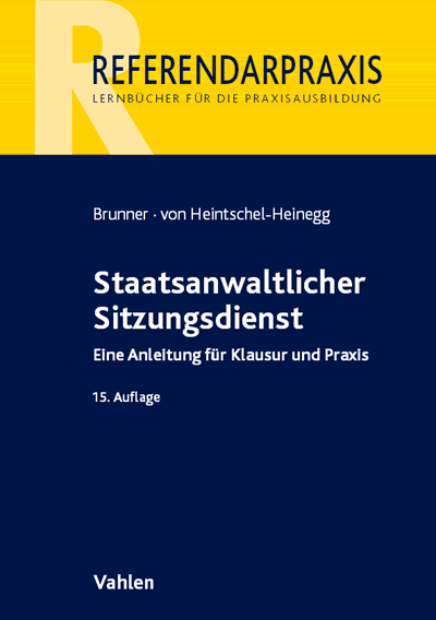 Cover of book: Staatsanwaltlicher Sitzungsdienst