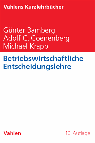 Cover of book: Betriebswirtschaftliche Entscheidungslehre