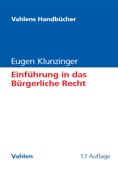 Cover of book: Einführung in das Bürgerliche Recht