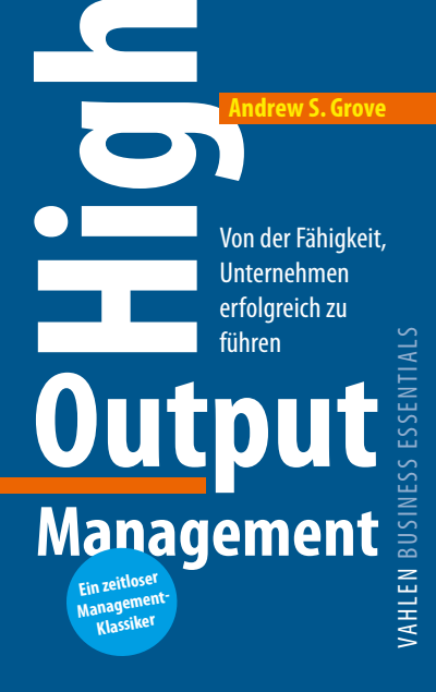 Cover of book: High Output Management