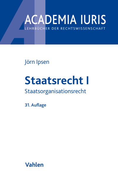 Cover des Buchs: Staatsrecht I